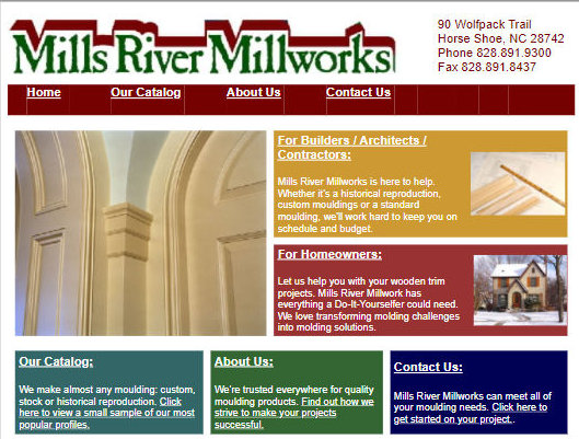 mrmillwork website screencap